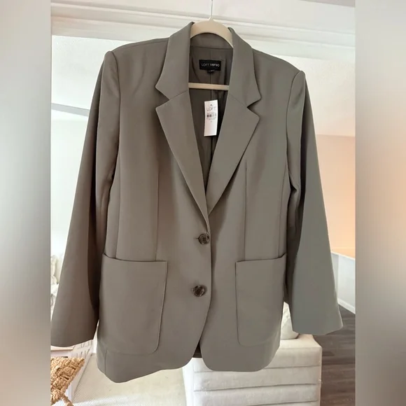 LOFT Versa Crepe Drape Relaxed Women's Blazer - Picture 5 of 9